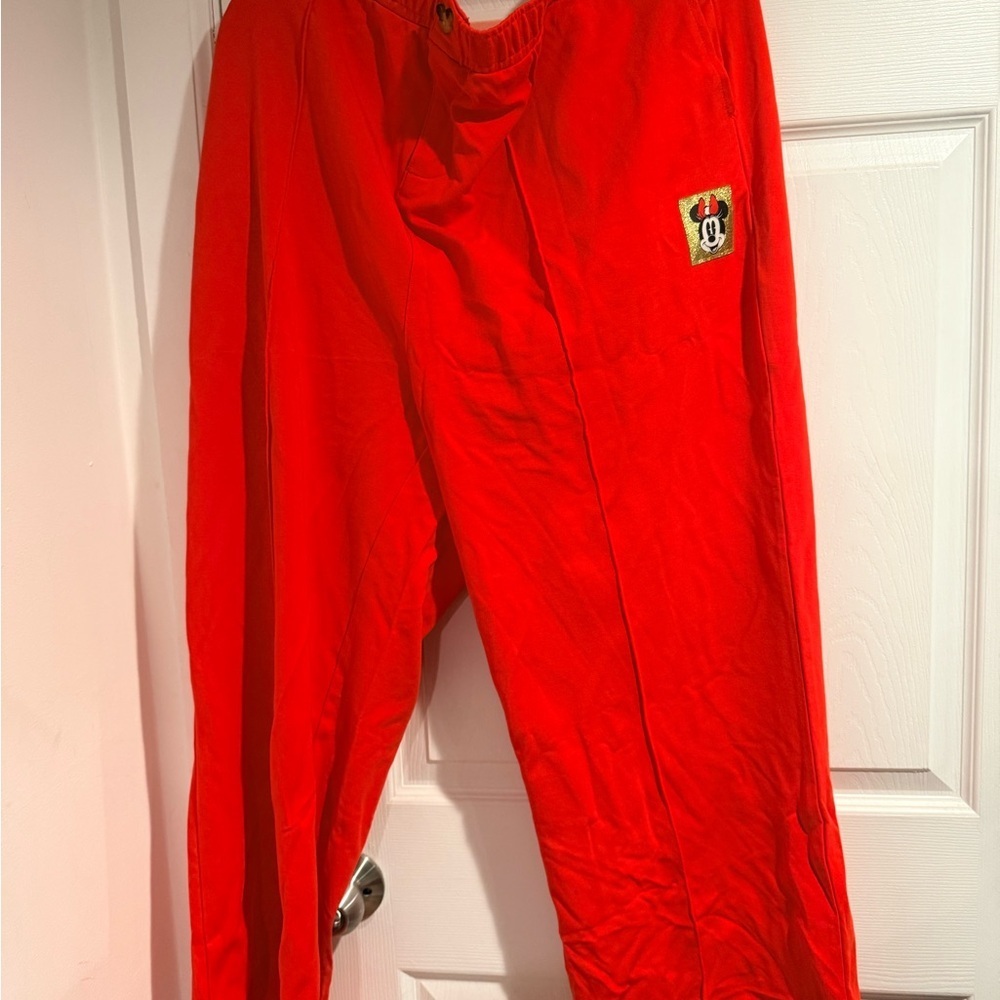 Disney Women's Vibrant Red Joggers - Picture 4 of 5